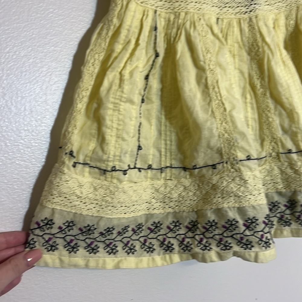 Free People Y2K Embroidered Babydoll Camisole Peasant Tank Top 4 - Picture 3 of 7